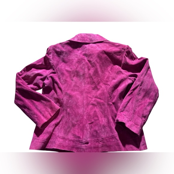 Preston And York Vintage Leather Jacket Magenta Women’s Size XL - Picture 2 of 7